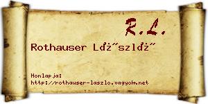 Rothauser László névjegykártya